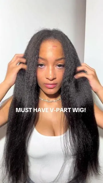 My fav v-part wig ever 😍 LOVE LOVE LOVE IT! Super beginner friendly unit from  @sterlyhair_shop Yall have to try it for yourself 💕 #sterlyhair #fyp #tiktokshopblackfriday #kinkystraighthair #vparthair 