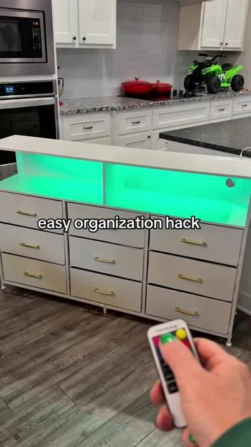 These dressers are so affordable and absolutely love the LED lights! @Raybee Lumidrawer 🌲🎀💕💫 #StorageSolutions #HomeOrganization #dresser #tvstand #tiktokshopcreatorpicks 