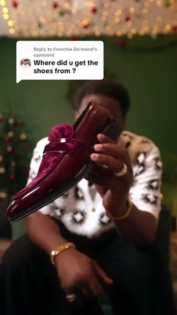 Replying to @Frenchie De’mond  I got you man, here are the shoes I was wearing. these men’s loafers are from TikTok Shop.  They’re men’s dress shoes with that burgundy patent shine and the velvet detailing across the top. I like these loafers because they fit right into that category of men’s shoes you can wear for formal outfits, holiday outfits, or even a tuxedo look. They’re comfortable slip-on loafers, they have that luxury shine, and they’ve become one of my go-to men’s loafers for events. If you’re looking for men’s loafers, dress loafers, or formal men’s shoes, they’re linked right here on TikTok Shop. #ttssouthwest #tastemakersaustin #shoes #mensfashion #dressshoes 