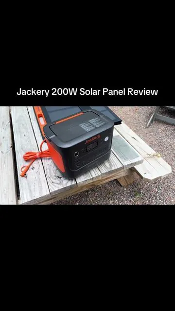 Jackery Explorer SolarSaga 200w solar panel. #camping #tolberscamping #jackery #solarpanel #portablepowerstation 