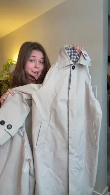 For size reference, I’m 5’3 around 150 lbs! I got the color khaki @TanmingFashion #longcoat #trenchcoat #longcoatoutfit #tiktokshopcreatorpicks 