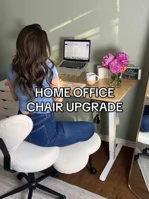 so many different ways to sit comfortably! #crisscrosschair #officechair #vanitychair 
