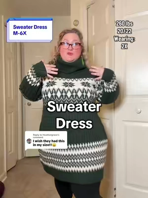 Replying to @Heathergrace M-6X BLOOMCHIC Sweater Dress ✨ #sweaterdress #plussizedress #holidaydress #winterfashion #tiktokshopholidayhaul 