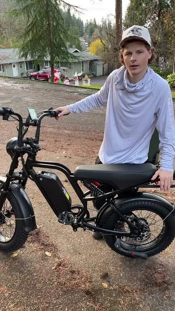 Awesome electric bike to ride around the neighborhood to get groceries for hunting to ride around on the trails. This thing is built for everything and anything.#electricbike#ebike#tiktokmademebuyit#tiktokshop#tiktokshopfinds 