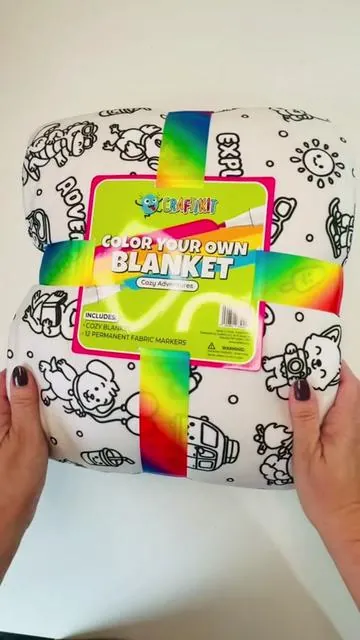 Watch us color in Mr. Fox on our viral Color-Your-Own Blanket! 🦊✨ The colors blend sooo nicely and you get 15 fab permanent markers. And it’s in stock on TikTok Shop! Perfect for kids, fun-loving grown-ups, and adults who need a little downtime or self-care! Click the orange cart below 🛒 #craftikit #adultcoloring #coloryourownblanket #giftsforher #giftsforfamily #giftsforfriends #adultcraft #kidscraft #crafttogether #coloring #christmasgift #kidschristmas #kidschristmasgifts #viralblanket #christmasblanket #travelblanket