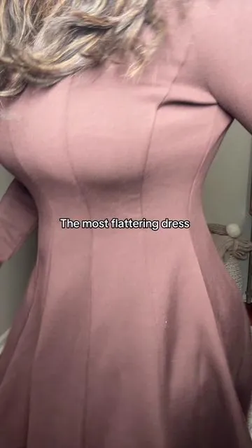 The prettiest knit dress that gives the most flattering fit every single time #dress #knitdress #classydress #tiktokshopholidayhaul 