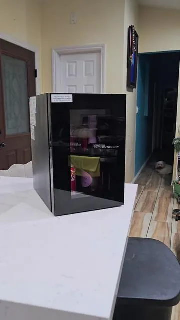 Antarctic Star Mini Compact Refrigerator with Gaming Light, 4L Capacity/6 Cans Portable Mini Fridge, for Bedroom,Car,Office and Dorm, Small Cooler for Cosmetics, Beverage and Food, White#hometech #minirefrigrator  #christmasgifts  #refrigerator #holidayhaul 