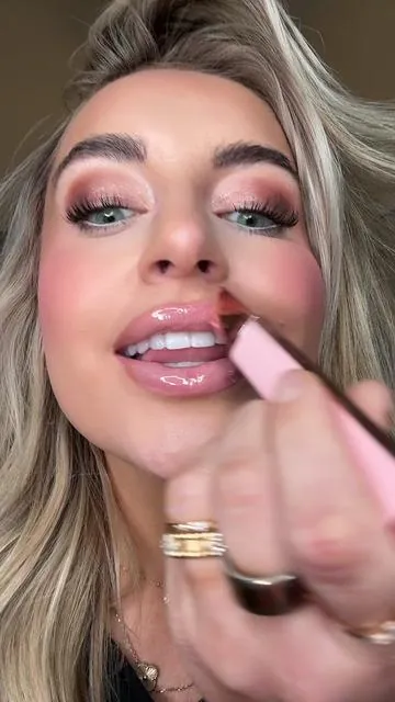And for some reason the description says clear so I almost didn't get it 😂 it's sheer but it's not clear to me 😂 #milkypink #pinklipgloss
#perfectpinklips #lipcombo #makeupmusthaves 