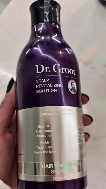 Dr. Groot thickening shampoo is the 🔑 to a healthy scalp and shiny healthy hair✨ @Dr. Groot Hair  #drgroot #hairgoals #hairtok #shinyhair #fyp 