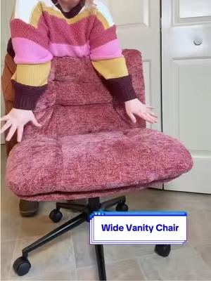 Dowinx Wide Vanity Chair ✨ #vanitychair #officechair #plussizechair #oversizedchair #tiktokshopholidayhaul 