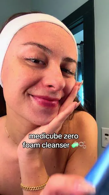 @medicube global zero foam cleanser ✨   #medicube #medicubeskincare #cleanser #tiktokshop #tiktokshopcreatorpicks 