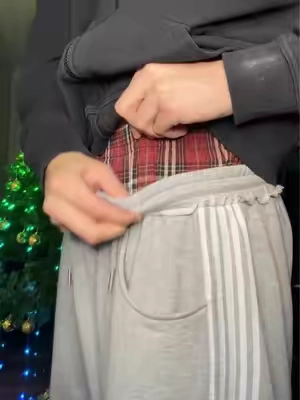 Polyester sucks  #aelfriceden #sweatpants #baggysweats #doublewaistpaints 