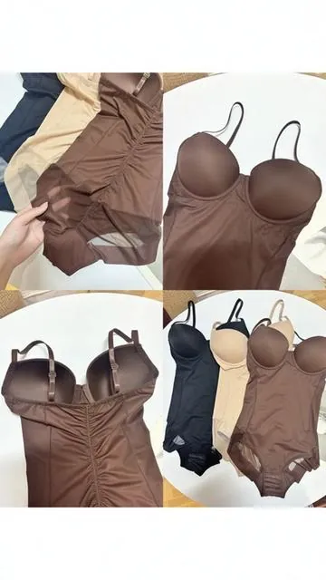 Women's Slimming Airslim Bodysuit Set, Adjustable Straps, Patchwork Design, All-Season Wear, Sexy Style, Thin Underwear, 3-Piece Pack #seamlessshapewear #flatteringtwopieceset #cozyloungewearset #womensundergarments #shapellxshapewear #loungewearsets #sportybodysuit #fullbodyshapewear #backlessshapewear #swimwearfashion
