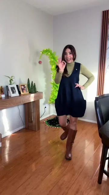#vestdress #sweaterstyle #overalldress #sweaterdress @Zeagoo 