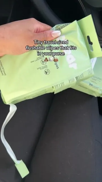 Flushable travel wipes #hygienetips #hygieneproducts #travelessentials 