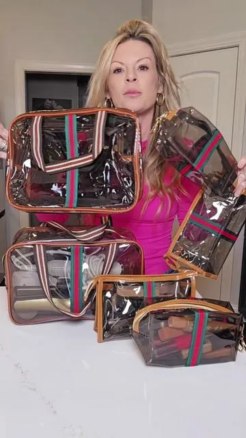 This set of 3 designer looking makeup bags is perfect for organizing all of your makeup & beauty tools! 