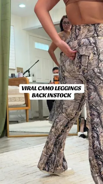 Viral leggings are back in stock! #jojoans #legging #backinstock #camolegging @Daisy.jojoans 