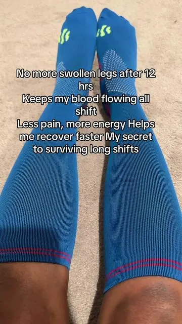 My legs used to ache after every shift... now these compression socks keep me going strong #compressionSocks #12hrShift #nurselife #SelfCare #legsaver