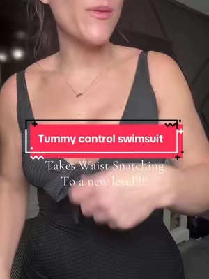 Okay this new swimsuit takes tummy control swimwear to a whole new level!!! This bad boy snatches your waist right in! #swimsuit #tummycontrolswimwear #tummycontrol #plussizefashion #tiktokshopcreatorpicks 