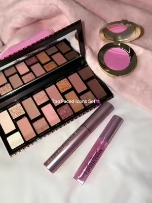all of the TOO FACED viral favorites & most loved in one bundle. 💘😮‍💨🤏🏻 Includes: neutral eyeshadow palette, better than s*x mascara, lip plumper & blush.  #toofaced #toofacedcosmetics #twofacedlipinjection #lipplumper #ValentinesDay @Too Faced  