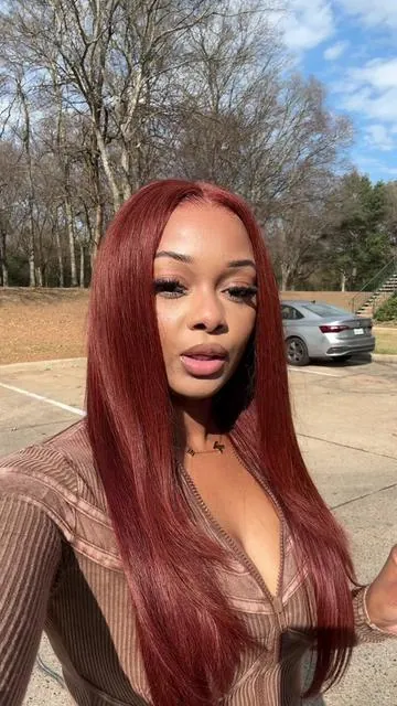 🍁 @oqhairshop @OQHAIR #oqhair #layeredwig #redhair #oqgluelesswigs #fyp 
