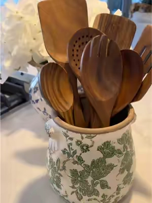 Cannot get enough of these gorgeous Tuscan planters! So versatile, use it for flowers, herbs, utensil holder or just as beautiful, timeless decor! The perfect spring and summer refresh✨🌿@QVC, Inc #homedecor #planter #kitchendecor #aesthetichome #vase 