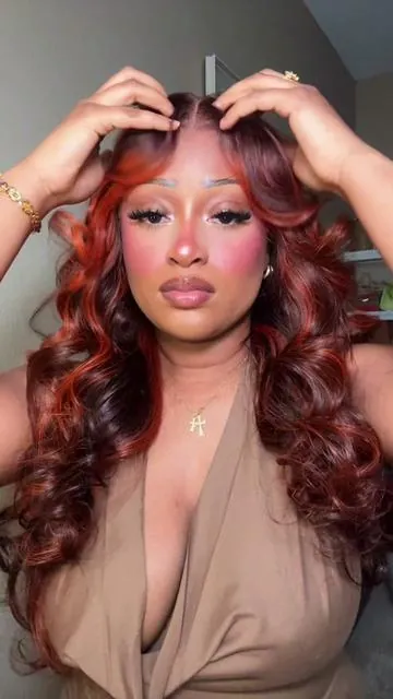New color combo unlocked 🔓🧡 @Ashimary Hair Beauty #ashimary #ashimaryhair #ashimaryinvisistrapwig #gluelesswig #gingerhair 