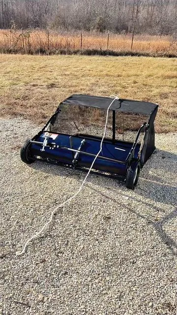 YINTATECH 42" Lawn Sweeper, Tow Behind Grass Sweeper Leaf Collector, Black Heavy Duty Portable Handle Garden Tool Yard Maintenance #yardwork #lawnsweeper #yardmaintenance #lawncare #leafremoval 