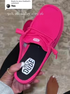 Replying to @Jess Haddad They’re so cute! #heydudeshoes #pinkshoes #heydudes #tiktokshopcreatorpicks 