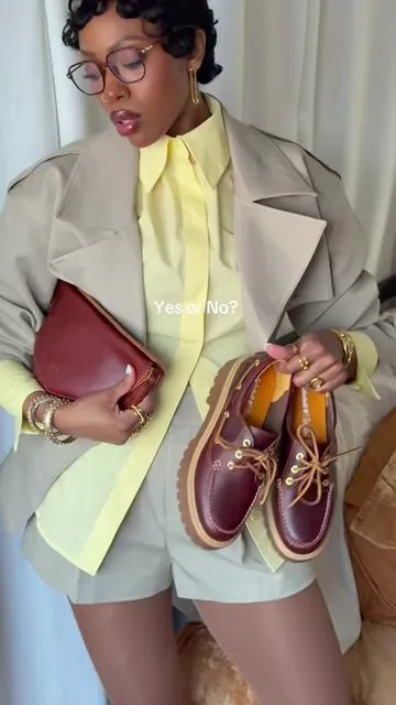 I can style the cutest outfits with my @Timberland boat shoes #timberlands #loafers #loafersoutfit #platformshoes #womensfashiontrends 