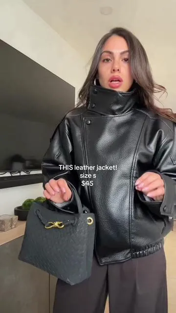 Bin obsessed (RESTOCK ALERT)🔔 #affordablefashion #leatherjacket #jacketfashion #fashiontiktok #tiktokshop 