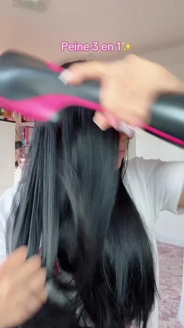 Cepillo 3 en 1 te peina  te seca y te Aliza al mismo tiempo muy fácil y práctico de utilizar✨ ##cepillo3en1##peinadoyalisado##sepillodecbello##cepilloslizador 