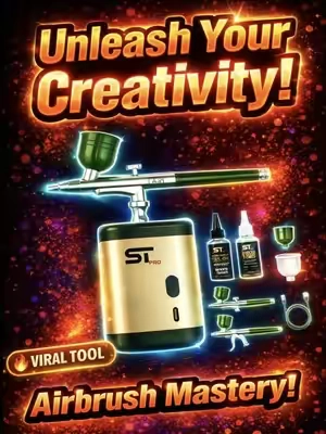 Whether you’re a barber working on enhancements and hair designs, or an artist customizing art pieces, this tool helps you apply color with more control and consistency. ✔️ Compact & portable ✔️ Designed for detail and control ✔️ Great for enhancements, designs & custom art ✔️ Easy to use for beginners & pros A solid addition to any creative setup when detail matters #BarberTools #BarberArt #HairDesign #AirbrushKit #DetailWork
