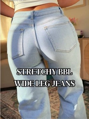The Stretch Is Everywhere You Want It 😛 Wearing Size 24 👖@Vogatiques #onesojeans #widelegjeans #jeansforwomen #curvesarebeautiful #tiktokshopcreatorpicks 