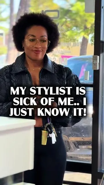 DON’T GIVE UP ON ME @ronnitabhuff!!! 😩😂 I’m really trying! 😬 Thank you for keeping my hair healthy NO MATTER HOW MANY TIMES a week I come to the salon 😬 @kp_theceo said just keep the card on file.. See you soon 😏 #marriedlife #naturalhair #marriage #houstonhairstylist #comedy 