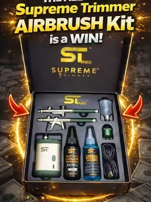 The ALL NEW Supreme Trimmer AIRBRUSH Kit Is A WIN 💥🔥 this is how Easy it is To Setup / Assemble #SupremeTrimmer #AirbrushKit #BarberTok #BarberTools #HairEnhancement @Supreme Trimmer 