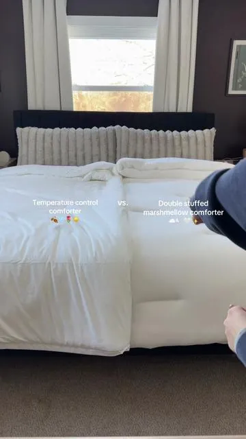 When I go, bury me with both of these comforters 😆🤩  #mellowsleep #duallayertemperaturecontrolcomforter #duallayercomforter #allseasonbedding #mellowcomforter 