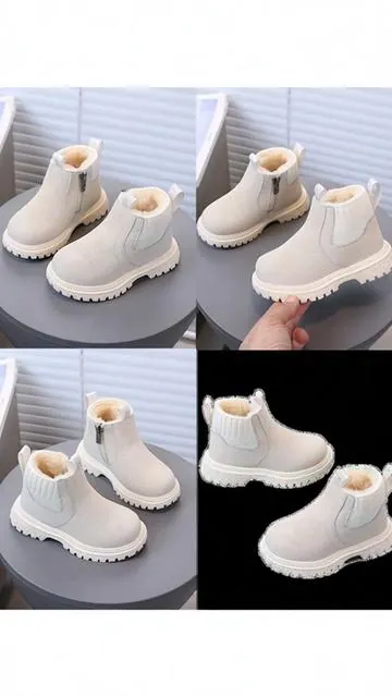 New Winter Ankle Boots for Kids, Fleece Lined, Side Zipper, Non-Slip Sole, Comfortable Casual Outdoor Shoes, Unisex, Warm and Stylish #kidsfootlocker #trekkingshoes🤗🤩🤗😍 #womenswinterboots #sidezipboots #winterfootwear #fashionnovaboots #girlsshoes #kittenheelboots #kidsstreetstyle #kidsfootspa