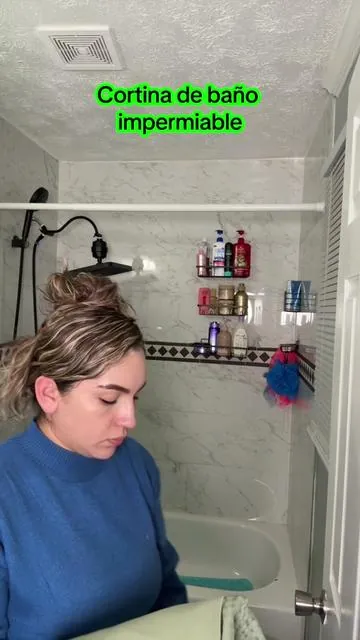 Waffle Pattern No-Hook Shower #Waffle #Pattern  #Shower #tiktokchopcreatorpicks #home 