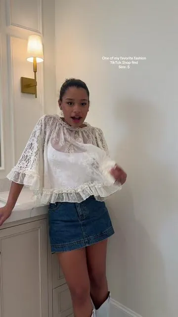 This top is too cute for spring ugh 😫🌼✨ #springfashion #cutetops #outfitinspo #tiktokshopcreatorpicks 