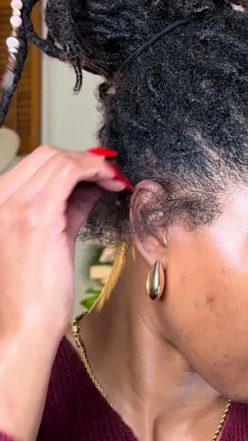 Detangling and defining my curls and curly loc ends using the Aloequench Flaxseed Coiling Jelly by @Bask and Lather Co . It gives moisture, shine, and curl definition without crunch or residue. Perfect for refreshing curls and wash day routines. 🌀 #locmaintenance #womenwithlocs #baskandlatherco #naturalhairproducts #tiktokshopcreatorpicks 