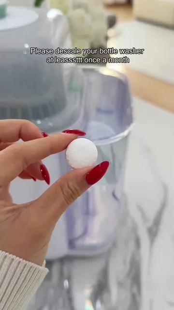 Please please please descale your bottle washer at leasssttt once a month.🙏🏻 #bottlewasher #hardwater #momcozybottlewasher #descalingtablets 