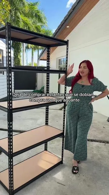 Esta estantería metálica de 5 niveles aguanta hasta 2000 lbs 💪🔥 ✔️ Estructura de acero resistente ✔️ Repisas ajustables ✔️ Ideal para garaje, sótano, pantry o almacén ✔️ Soporta herramientas, cajas pesadas y más #GarageStorage #StorageShelves #HomeOrganization #HeavyDutyShelving #TikTokShopCreatorPicks 