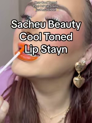 Girllll run to checkout these new cool toned lip stains by @SACHEU Beauty US #sacheubeauty #sacheubeautylipstain #lipstain #peelofflipstain #cooltonelipstain 
