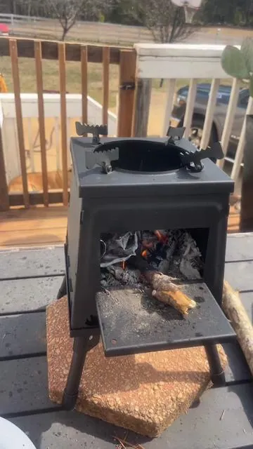 Wood Burning 🔥 Camping Stove #tiktokshop #fanfavorite #camping #farm #woodburning 