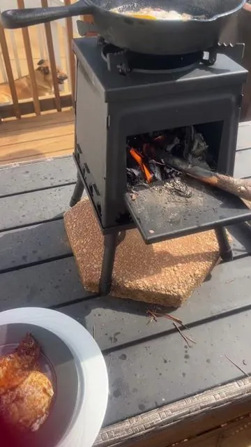 Wood burning Camping Stove #tiktokshop #fanfavorite #camp #farming #woodburning 