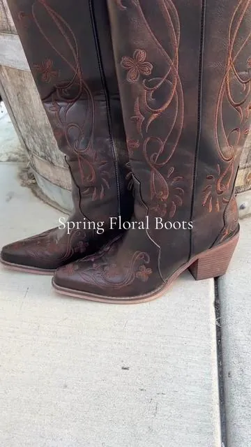 Jolene, take my man but leave my boots alone! #flowerboots #cowgirlboots #springboots #embroidered