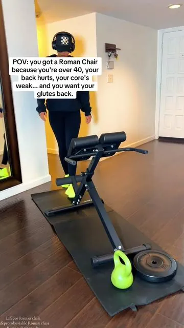 Over 40 and your back's filing complaints? Core clocked out? Glutes missing? 😫 Lifepro Roman Chair said, "Clock in. We rebuild at home." 🏡 #lifepro #romanchair #homeworkoutequipment #over40fitness #perimenopausefitness Lifepro Roman chair Lifepro adjustable Roman chair Roman chair results Roman chair glute workouts  Roman chair exercises  Roman chair at home  Roman chair exercises women