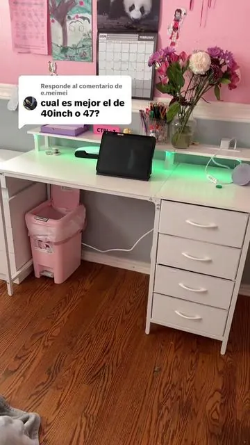 Respuesta a @e.meimei Computer Desk with Power and led lights #ad #tiktokshop #tiktokshopstockup 