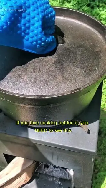 Cook Breakfast Anywhere 🔥 Portable Wood Burning Camping Stove #CampingGear #OutdoorCooking #WoodBurningStove #CampLife #CastIronCooking